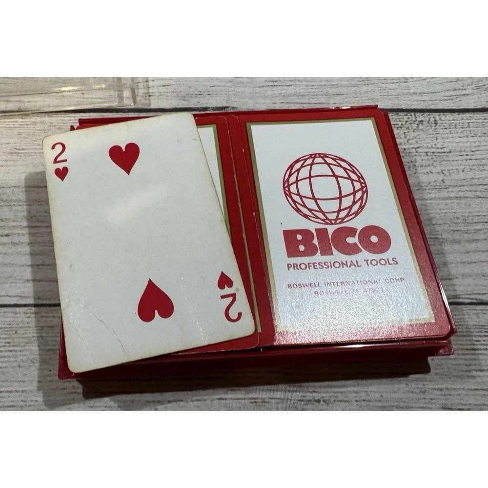2 Decks of Vintage BICO Professional Tools Boswell Indiana Playing Cards GTubH
